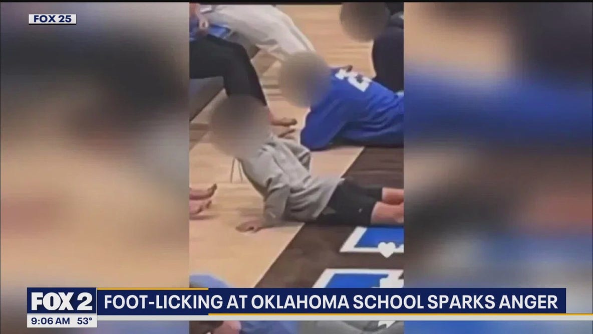 Foot-licking at Oklahoma school sparks anger